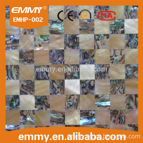 20*20mm yellowlip with abalone/paua sea shell mosaic tile shell panels for wall tile